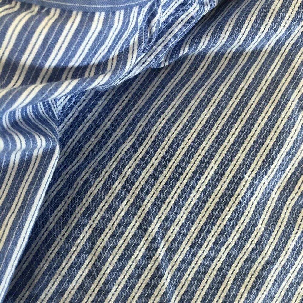 J Crew Skirt Zip Women Juniors 0 Circle Pocket Blue White Striped Mini Lined EUC - Picture 7 of 11
